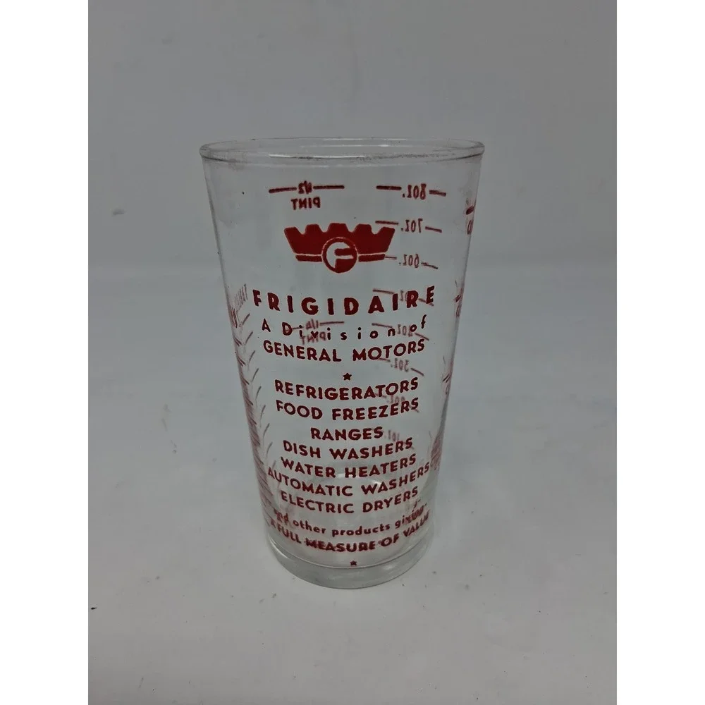 Vintage Frigidaire 50'S Promotional Measuring Cup Ounces Pint Tablespoons